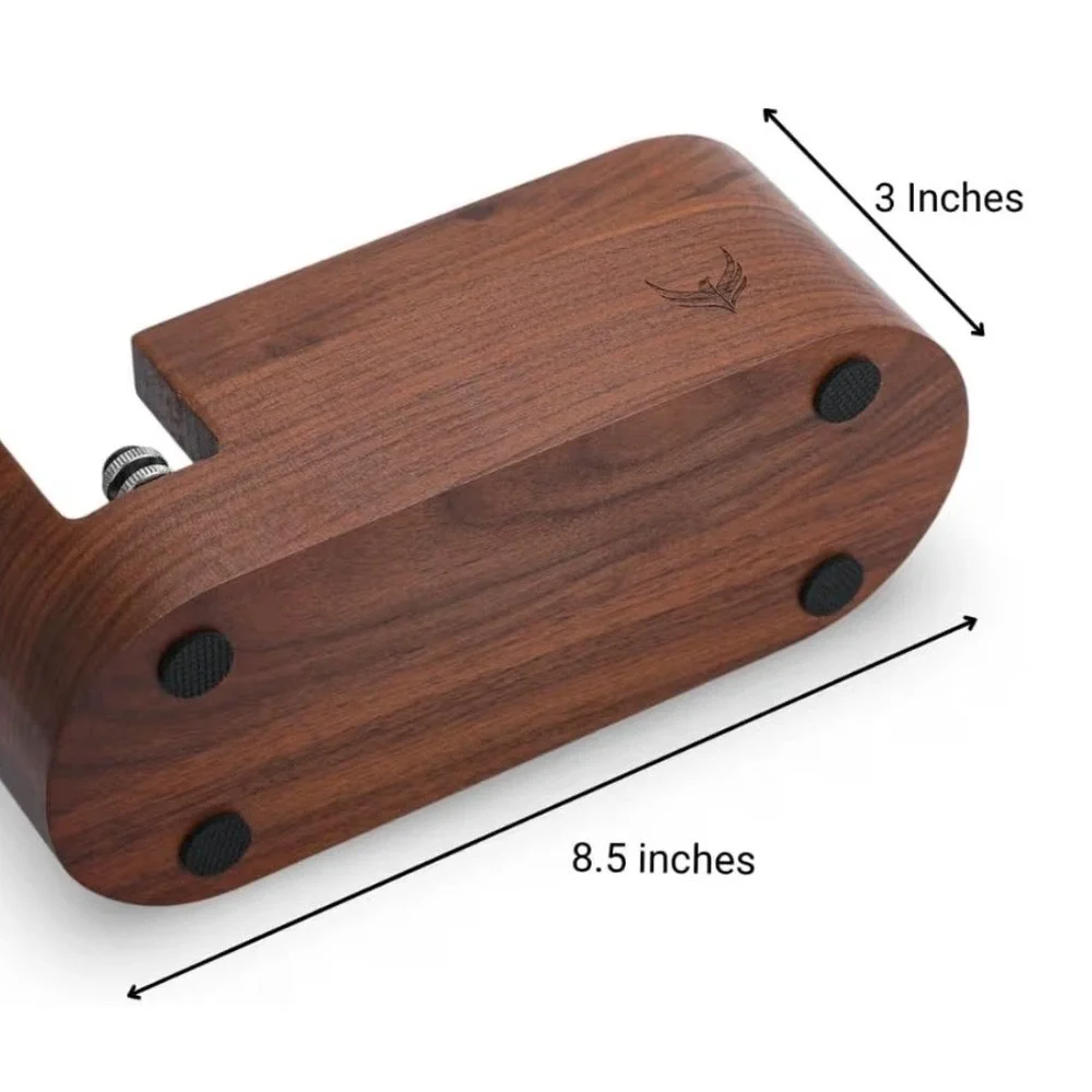 KNODOS Rosewood Espresso Tamping Station 54mm for Breville Portafilter Holder O3